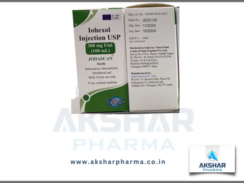 आयोहेक्सोल (जोडास्कैन इंजेक्शन 300 Mg I/ml (100 Ml) के लिए अनुशंसित: अस्पताल