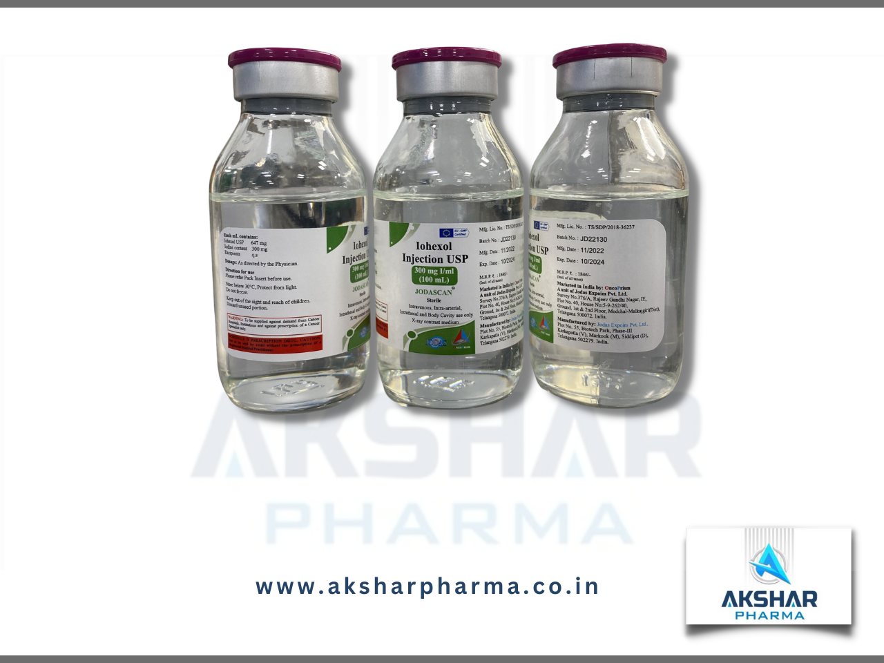 Iohexol (Jodascan Injection 300 Mg I/ml (100 Ml) - Recommended For: Hospital