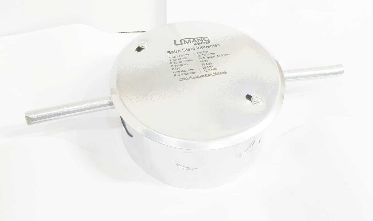 Electrical Powder Cotted Fan Box - 1 Mm Tata Ms Sheet, 12 Mm Rod Thickness | Designed For Lantern Applications, Heavy Duty Protection Level