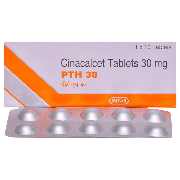 Cinacalcet Tablets - Cinacalcet 30mg, Pack Of 10 Pieces | Controls Pth, Calcium & Phosphorus Levels, Store Below 30â°c