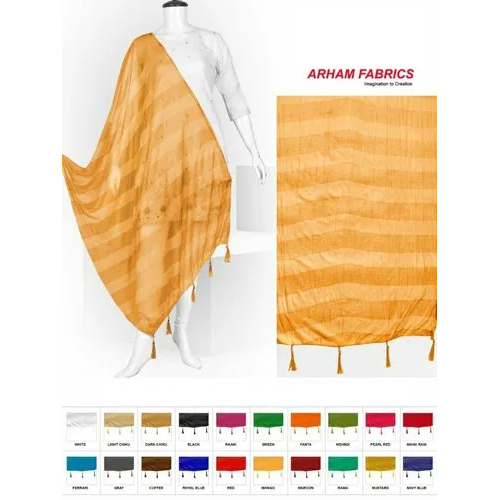 2m Lycra Fancy Zebra Dupatta - Striped Design , All Season Washable Classic Ethnic Accessory for Enhanced Style and Versatility