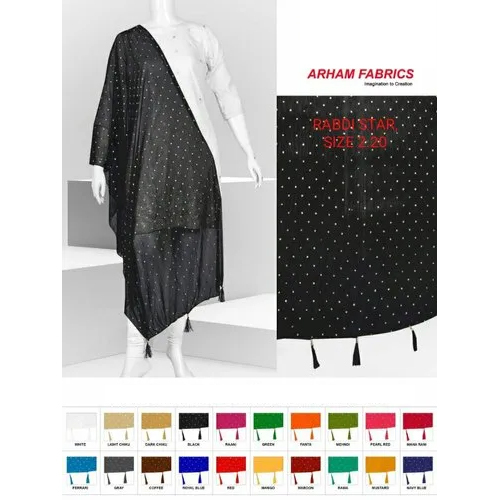 Dew Drop Lycra Fancy Dupatta - 2.20 Meters Long, Casual Ethnic Wear for All Seasons