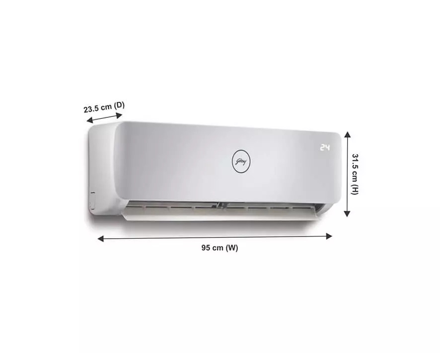 White Godrej 1.5 Ton 3 Star Fixed Speed Split Ac