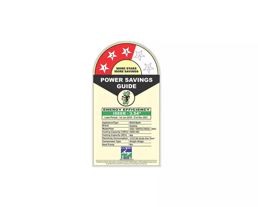 White Godrej 1.5 Ton 3 Star Fixed Speed Split Ac