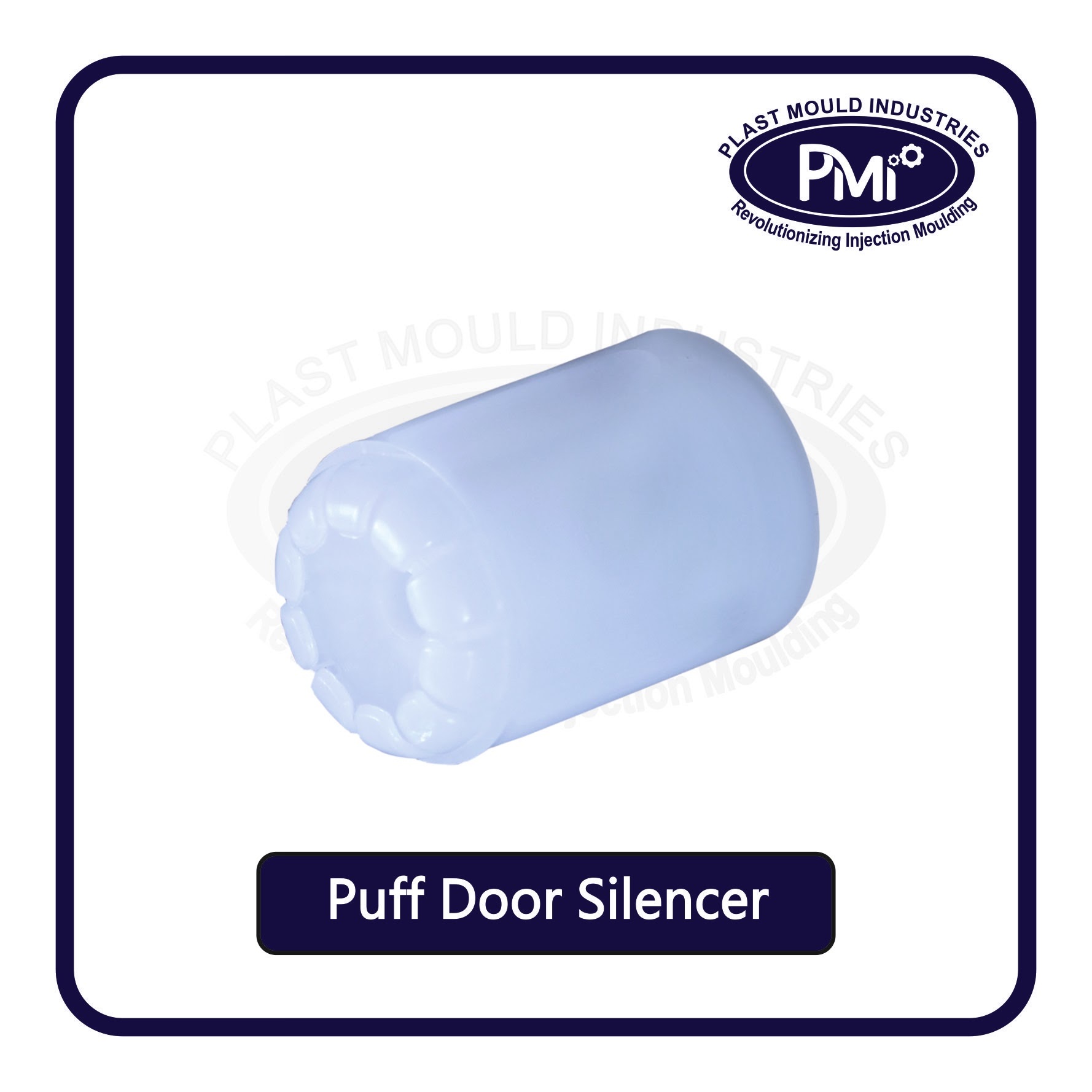 Puff D.s-50 Mm - Plastic Material, 50mm Size, White Color | Ideal Door Silencer With Robust Screen Netting For Enhanced Soundproofing