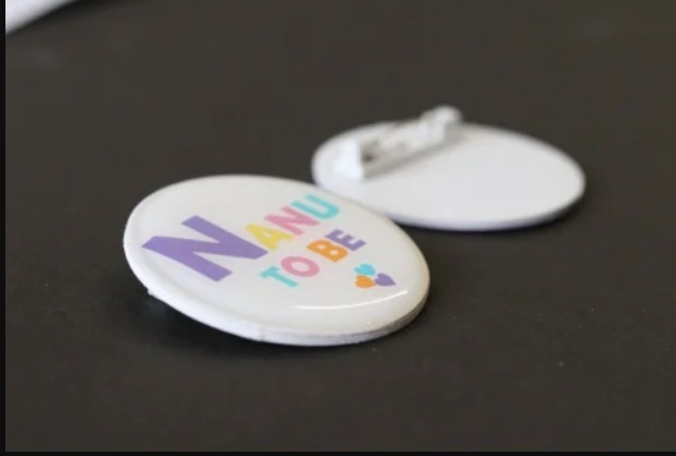 Customized Acrylic Pocket Badges - 2 Inch, Multicolor Printed Designs With Customer Logo