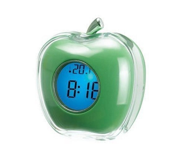 Multicolour Digital Apple Shaped Desktop Clock