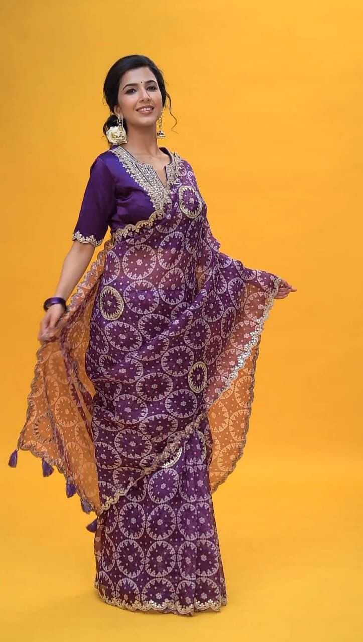Party Wear Organza Saree