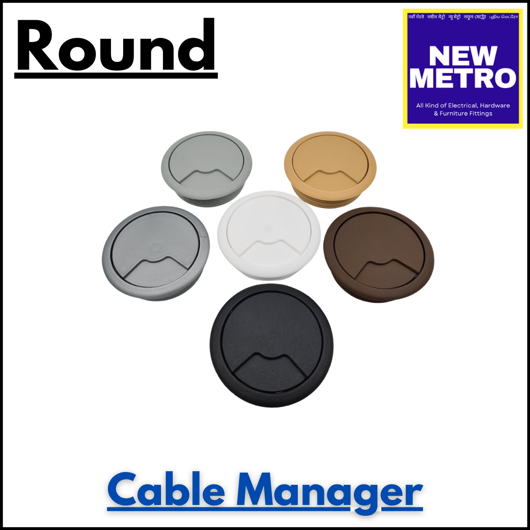 Cable Manager - Hips Material Rigid Design Round Shape Ivory Color | Vibration-absorbing Multi-size Ideal For Electronics In Offices And Hotels