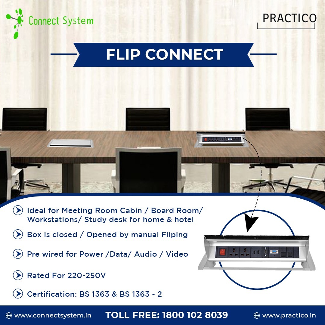 Cable Cubby - Motorized Power Strip With Ip55 Protection | Silver Finish, 2-year Warranty, Ideal For Meeting And Conference Rooms