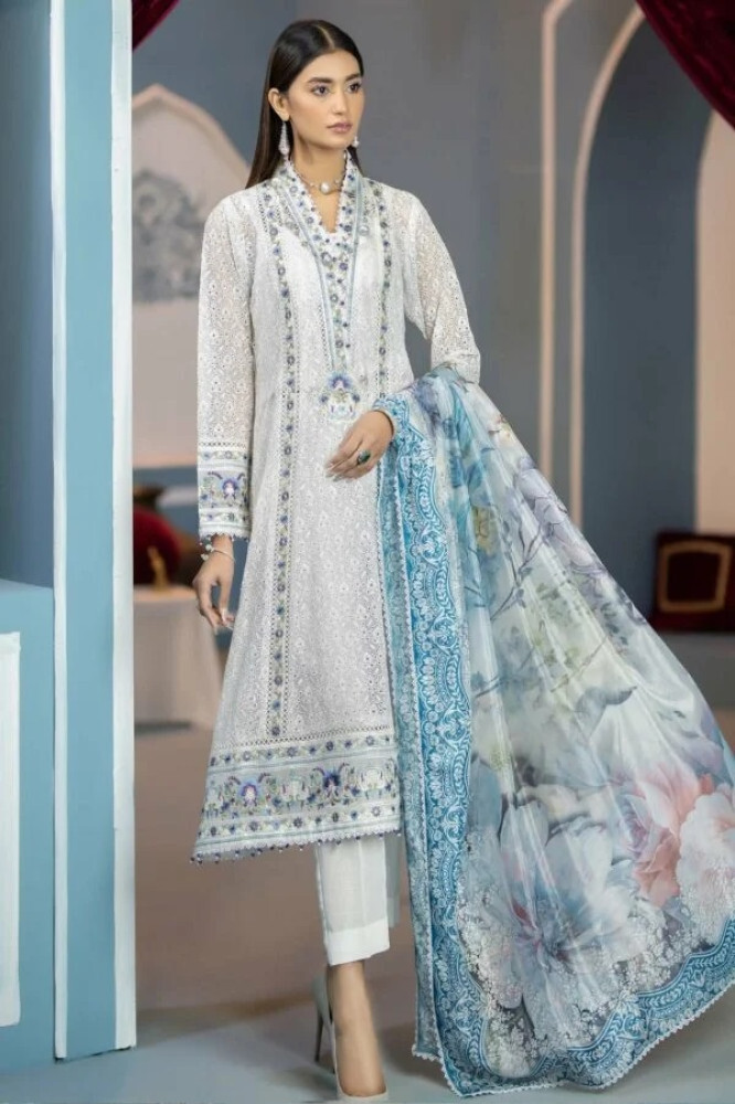 White Pakistani Suits Adan S Libaas Lueur Chikankari
