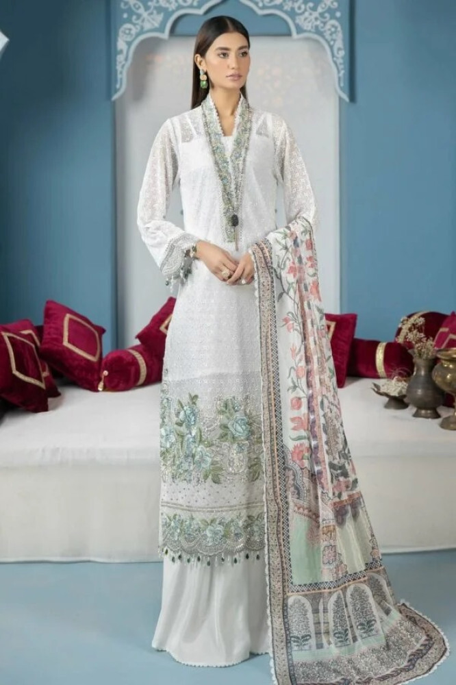 White Pakistani Suits Adan S Libaas Lueur Chikankari
