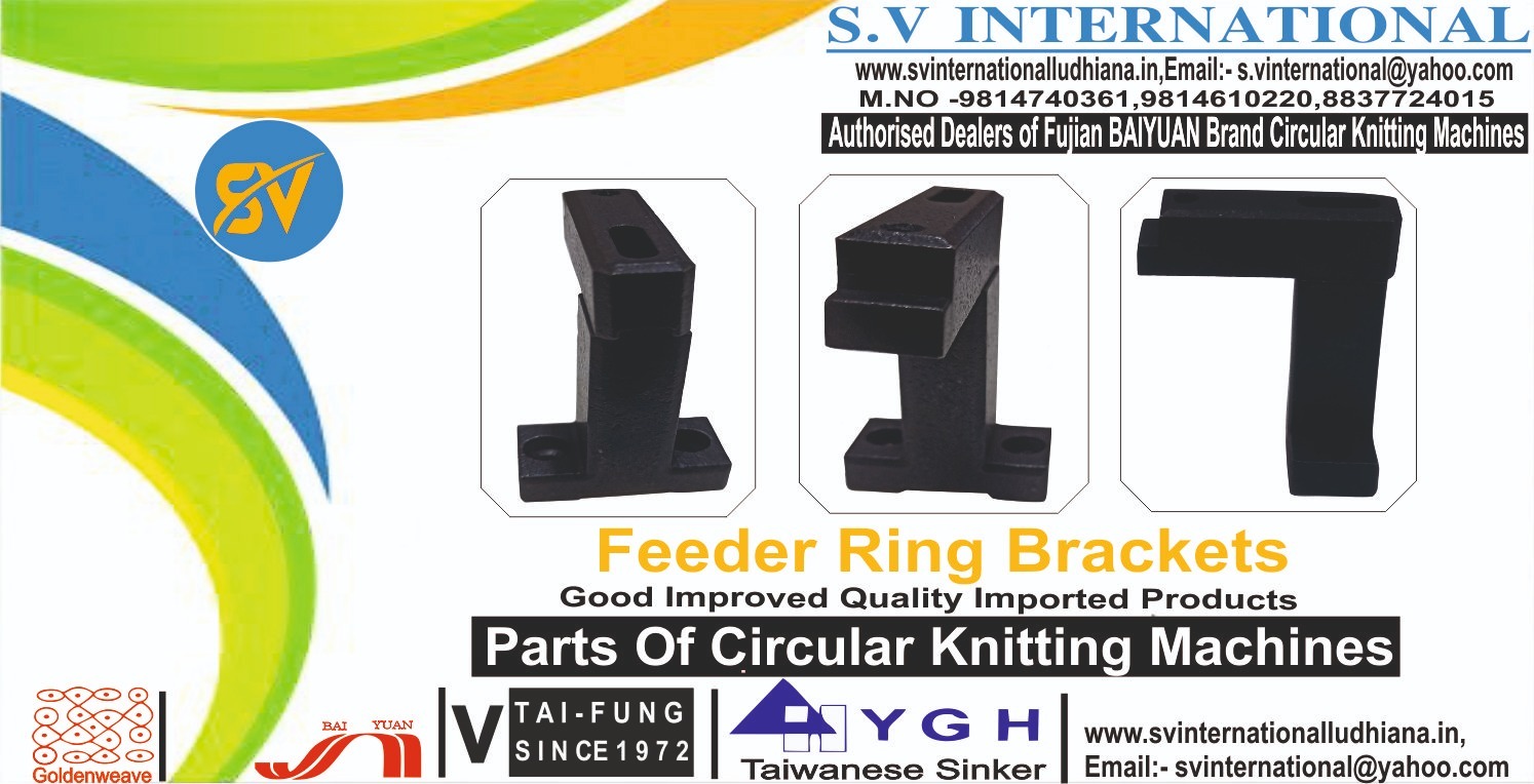 Feeder Ring Brackets - Steel, Various Sizes, Black Finish | Application For Single Jersey And Terry Circular Knitting Machines