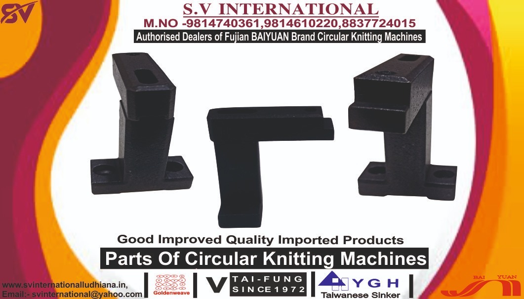 Feeder Ring Brackets - Steel, Various Sizes, Black Finish | Application For Single Jersey And Terry Circular Knitting Machines