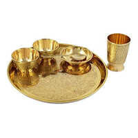 TamraPatra Pure Brass Rajwada Style (Engraved) Royal Dinner Set of 6