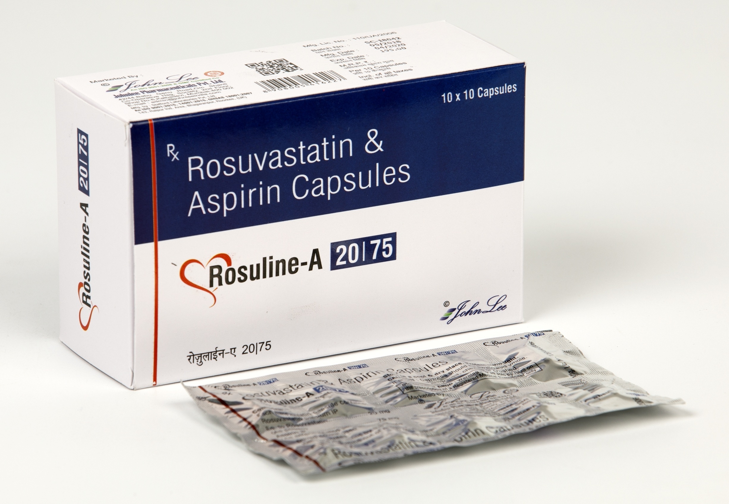 Rosuvastatin Capsules - Rosuvastatin Calcium Ip 10mg + Aspirin Ip 75mg & Clopidogrel Ip 75mg | Supports Heart Health, Reduces Stroke Risk, Aids In Heart Disease Management