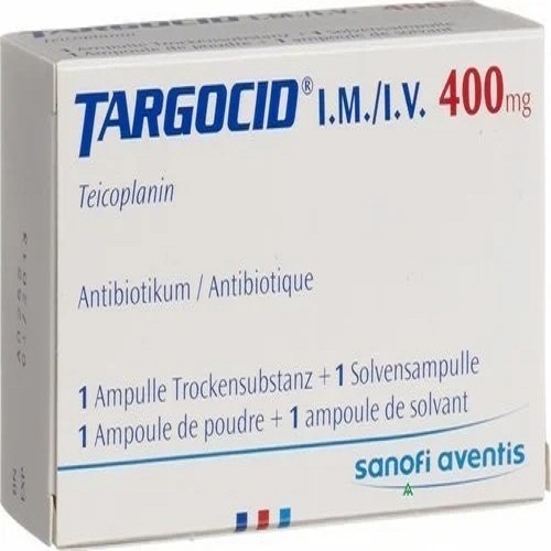 Targocid 400mg Injection - Teicoplanin 400mg Liquid, Anti-bacterial For Severe Bacterial Infections, Administered By Healthcare Professional