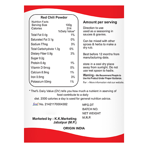 Red Chilli Powder - Raw Quality | Stored In A Dry Place For Enhanced Freshness And Flavor Retention