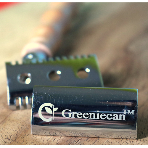 Premium Eco-friendly Bamboo Shaving Razor - 10 Cm Size, Stainless Steel Material, Zero Waste Reusable Packaging