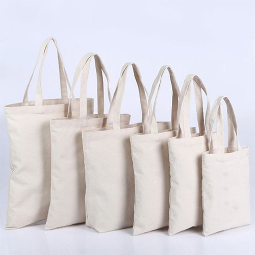 Canvas Tote Bag - Cotton Material, 15x18 Inches Size - Elegant Ivory White Design, Perfect For Everyday Use