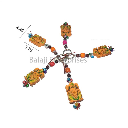 मल्टीकलर लकड़ी की गणेश कीरिंग