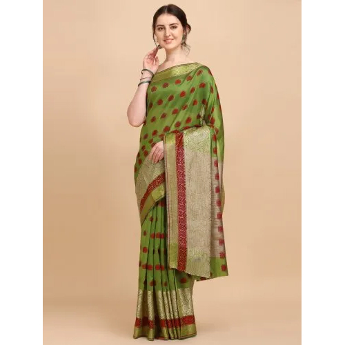 मल्टीकलर लेडीज़ प्योर कॉटन सिल्क साड़ी