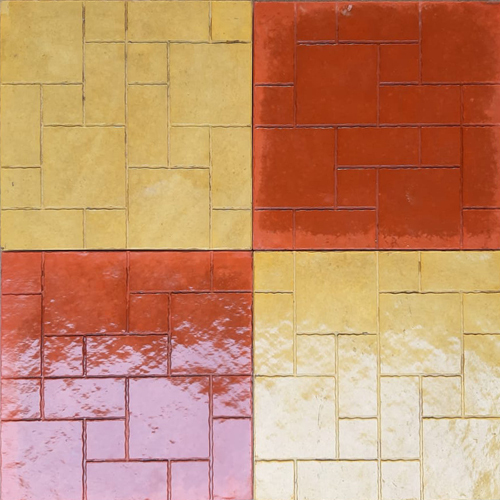 Glossy Chequered Tiles - Customized Size | Polished Gloss Finish For Exterior Use Elevate Your Outdoor Spaces With Style