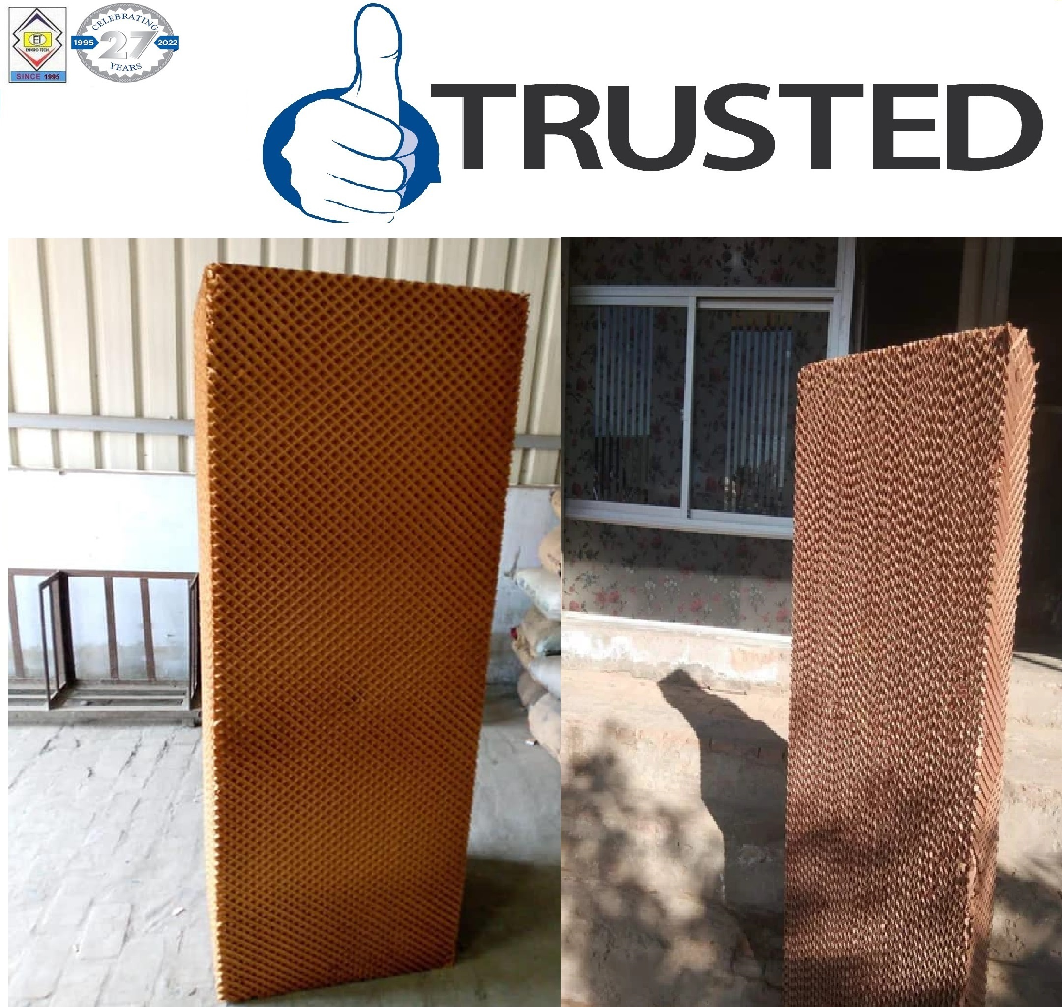 Cellulose Pad Dealers - Cooling Pads 600x600x50mm To 1800x600x300mm, Brown & Green-brown | Ideal For Industrial & Commercial Uses, Window Mount