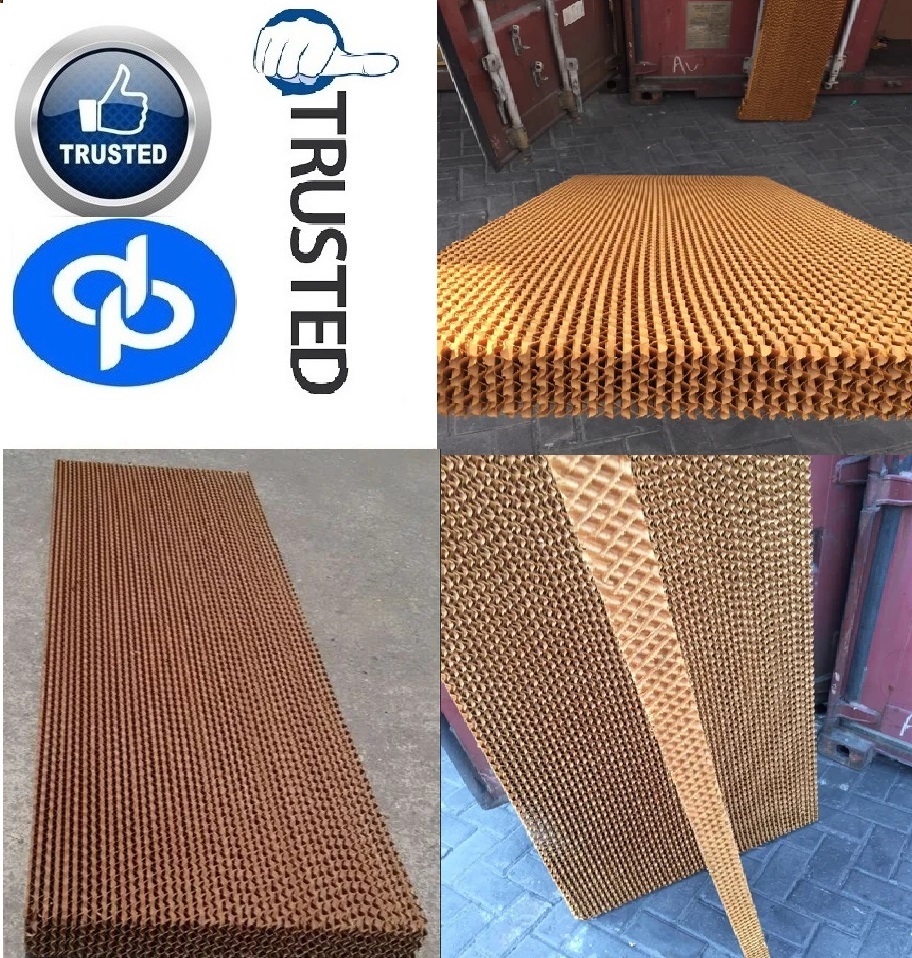 High Efficiency Cellulose Pad By India Application: Live Stocks Greenhouses Gas Turbine Pre Cooler For Air Cooled Condenser Spray Painting Booth Industrial Applications Commercial Applications