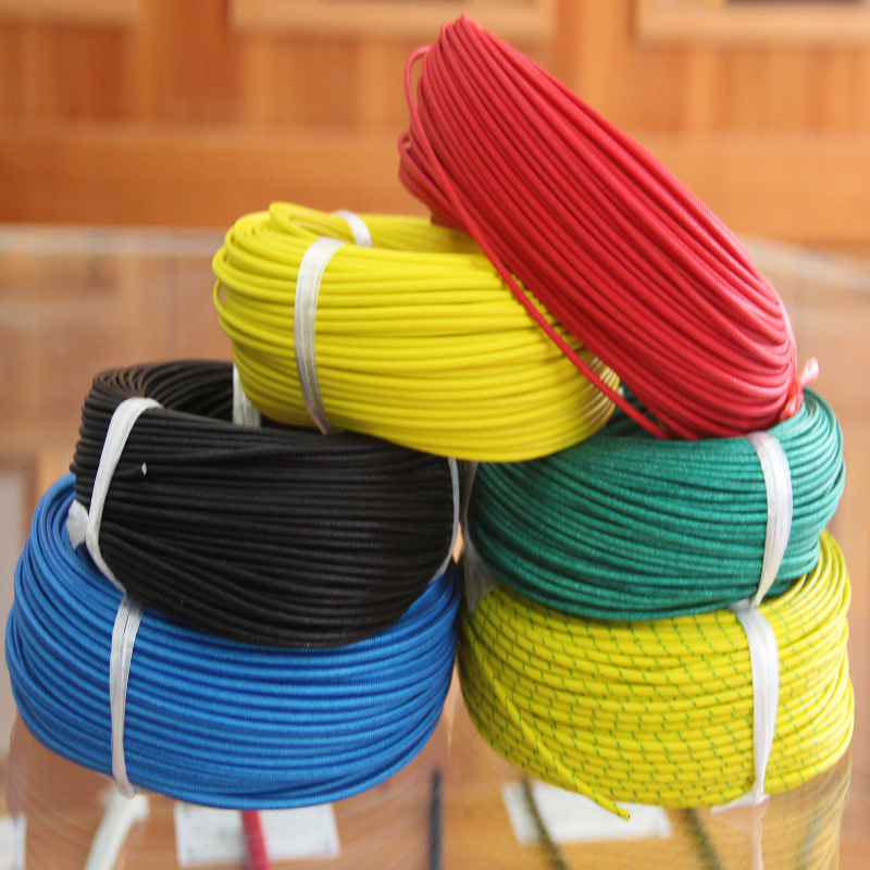 Fiber Glass Braided Silicone Rubber Wire - Color: White
