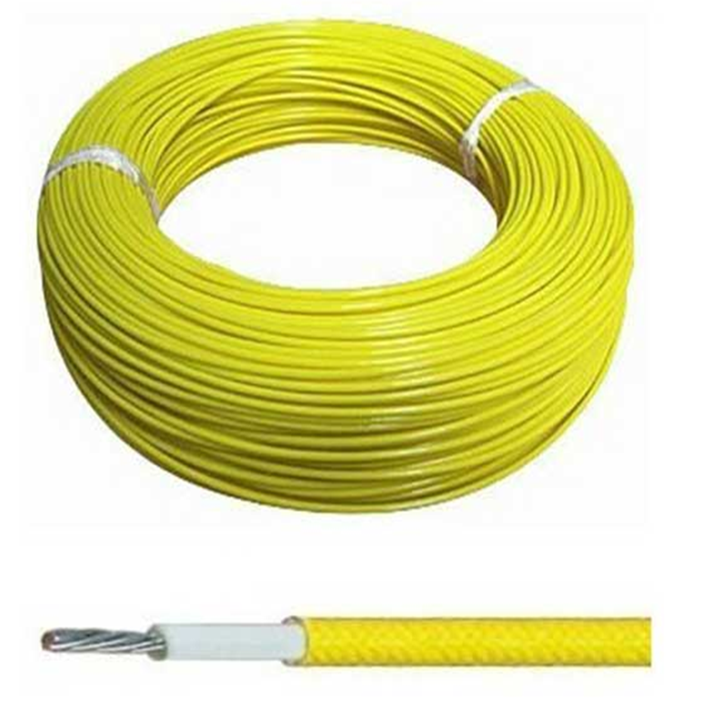 Fiber Glass Braided Silicone Rubber Wire - Color: White