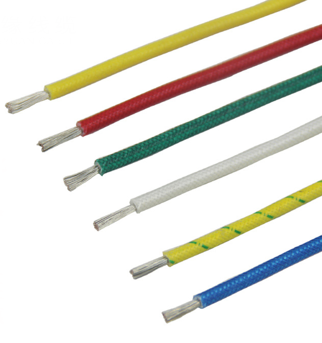 Fiber Glass Braided Silicone Rubber Wire - Color: White