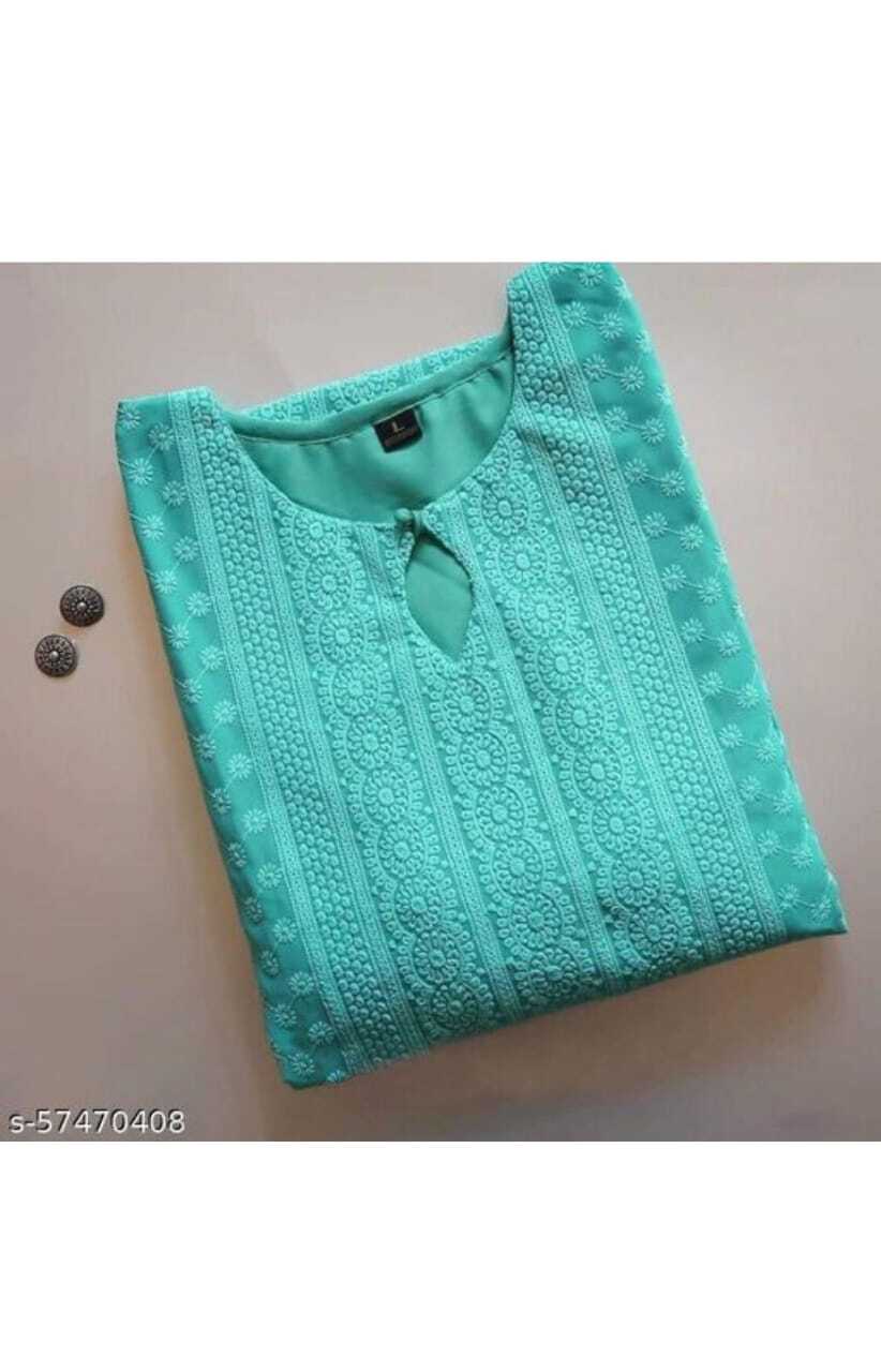 Kurti Gown Collection - Cotton-rayon And Heavy Georgette, Mix Sizes M To 3xl | Breathable, Washable, No Fade