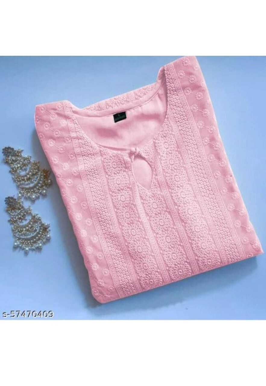 Kurti Gown Collection - Cotton-rayon And Heavy Georgette, Mix Sizes M To 3xl | Breathable, Washable, No Fade