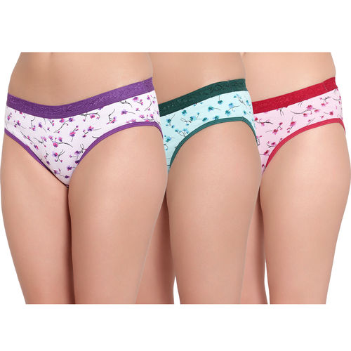 Multicolored Printed Cotton Low Waist Hipster Panty