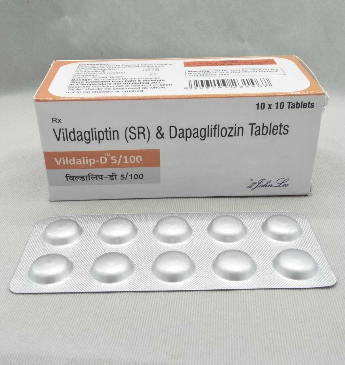 Vildagliptin Tablets - 50mg, 100mg Doses With Dapagliflozin Or Metformin Hydrochloride | Dpp-4 Inhibitor For Type 2 Diabetes Management