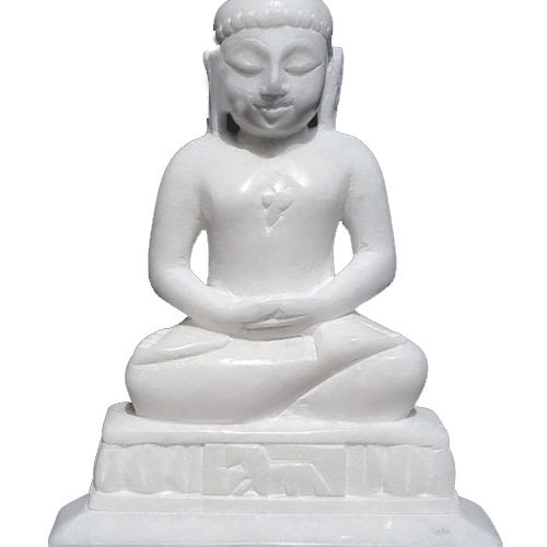 सफेद संगमरमर की जैन महावीर प्रतिमा का आकार: अलग-अलग उपलब्ध