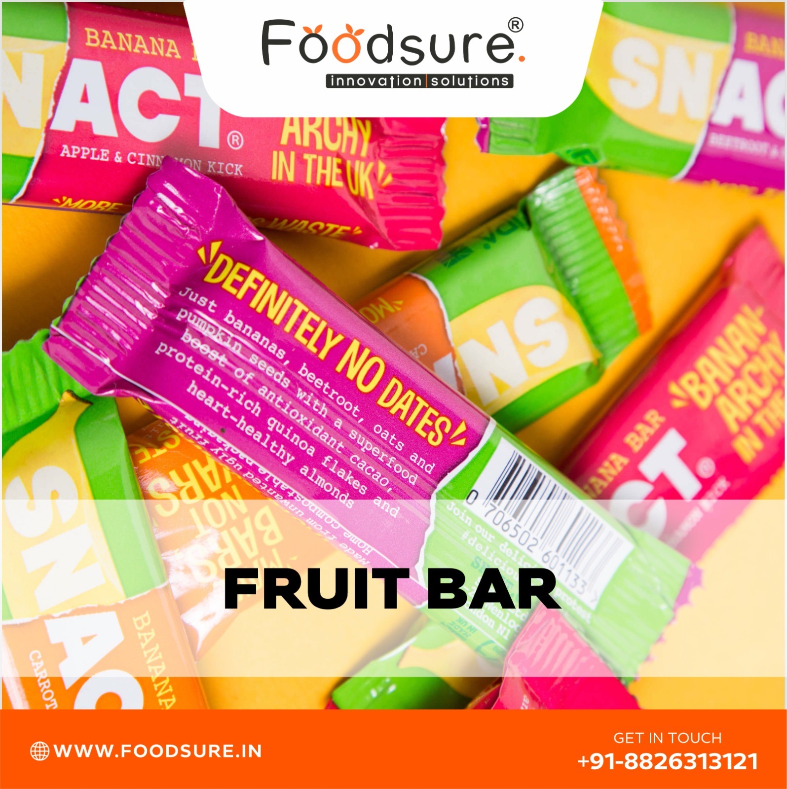 Foodsure Fruit Bar Making Machine - Stainless Steel, 500 Kg/hr Capacity, 20 Watt Power | Automatic, Computerized Control, Precision Quality Assurance, Customizable Features