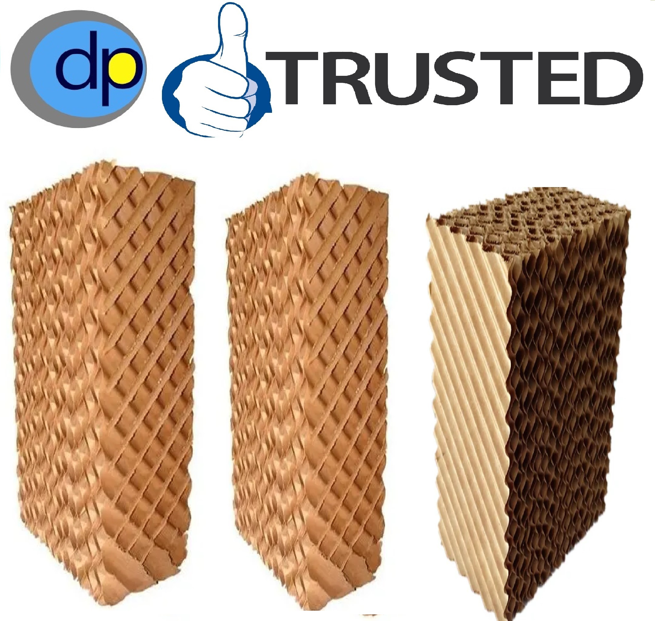 Cooling Pad In Dehradun - Cellulose Material, 600x600x50 To 1800x600x300 Mm Sizes, Brown | Ideal For Livestock, Greenhouses, And Industrial Applications