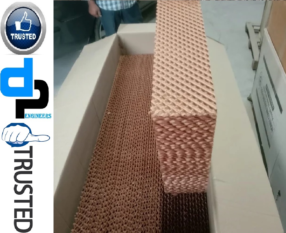 Cooling Pad In Dehradun - Cellulose Material, 600x600x50 To 1800x600x300 Mm Sizes, Brown | Ideal For Livestock, Greenhouses, And Industrial Applications