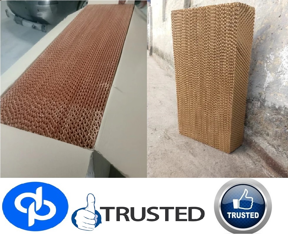 Cooling Pad In Dehradun - Cellulose Material, 600x600x50 To 1800x600x300 Mm Sizes, Brown | Ideal For Livestock, Greenhouses, And Industrial Applications