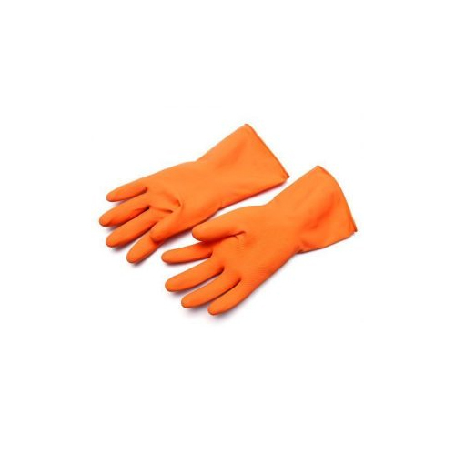 Orange Rubber Hand Gloves