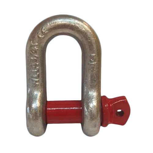 Ms D Shackle - Steel Rectangular Design , Durable Silver-red Finish With Corrosion Resistance And Industrial Use Features