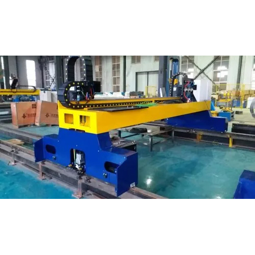 Gantry Type Plasma Cutting Machine - Metal, Green Color , Plc Control, Full Automatic Operation, Electric Drive, Computerized System, Warranty Included