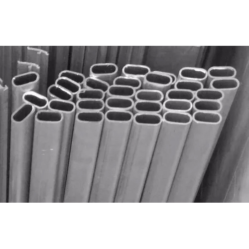 Silver Oval Aluminium Tube