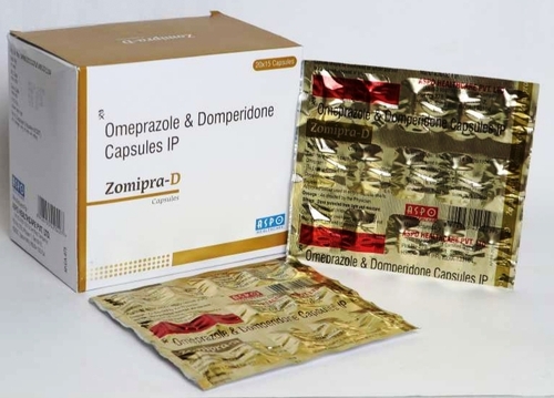 Omeprazole Dompridone Capsules - Hard Gelatin, 20mg+10mg, Alu-Alu Blister | Dual Action, Acid Reduction, Fast Relief, Improved Digestion