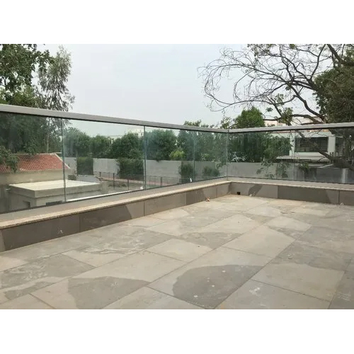  सफेद एल्यूमीनियम ग्लास रेलिंग