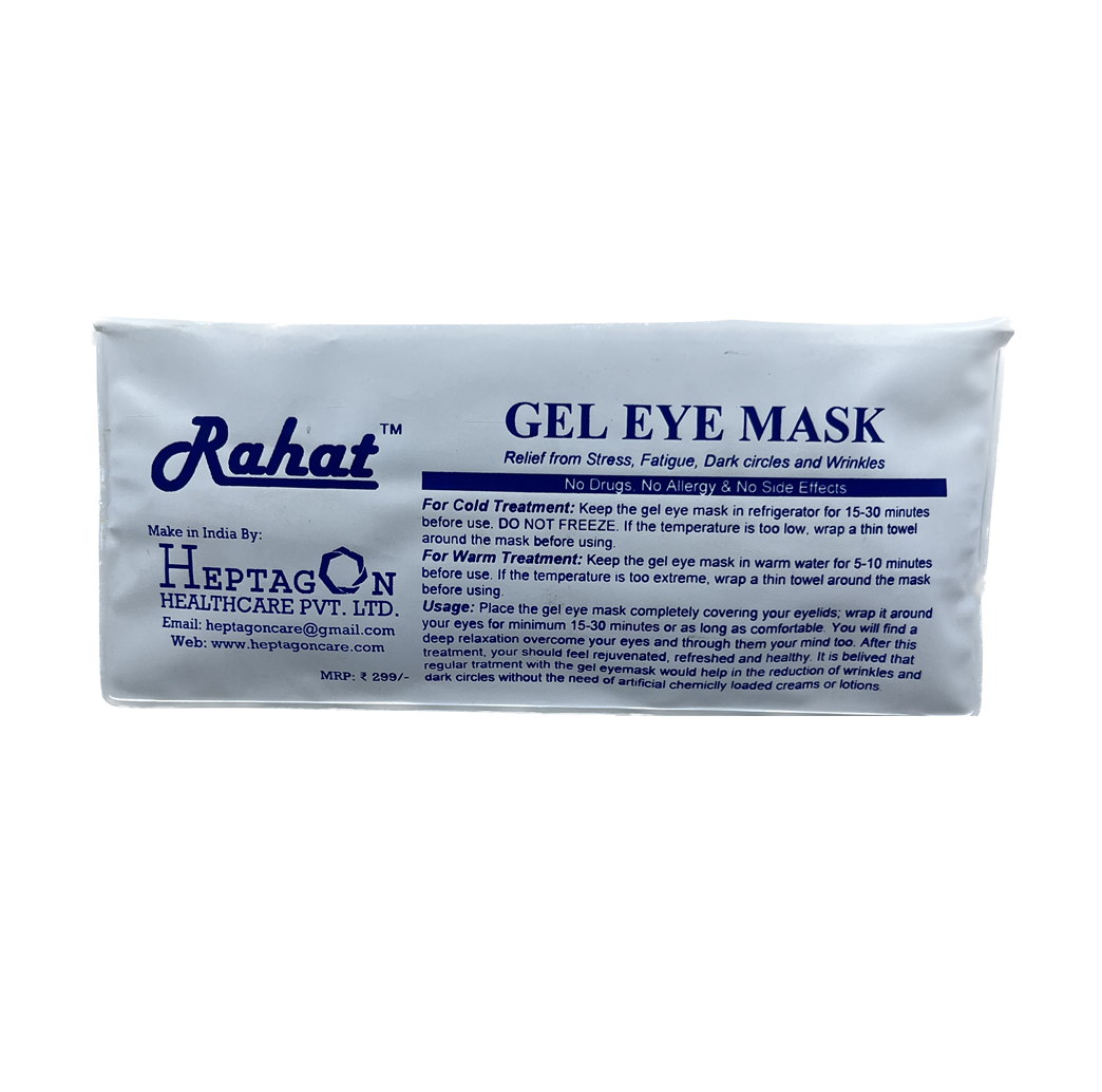 Cool Gel Eye Mask - Antifreeze Gel, 600x75 Mm, Blue & More Colors | Waterproof, Adjustable Velcro, Personal Care For Men & Women