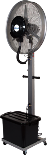 Mist Fan - 24 Inches Diameter, Gray Color, 6ft Height | 150W Motor, 25 Liters Water Tank, 10L/h Mist Output, Ideal for Indoor/Outdoor Use