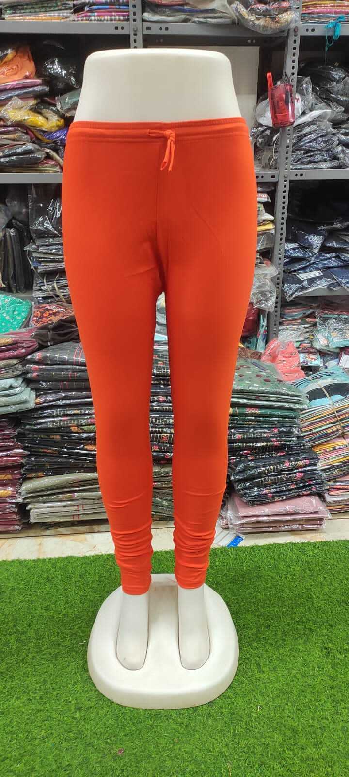 Cotton Leggings - Color: Red